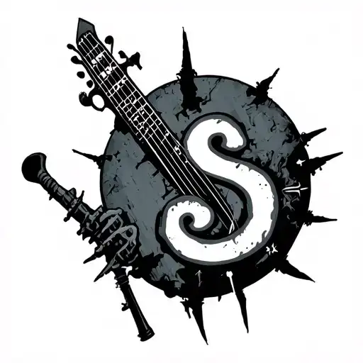 Slipknot S Logo Incorporated Into An Instrument