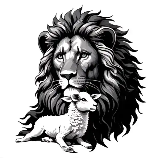 Lion And Lamb Jesus'