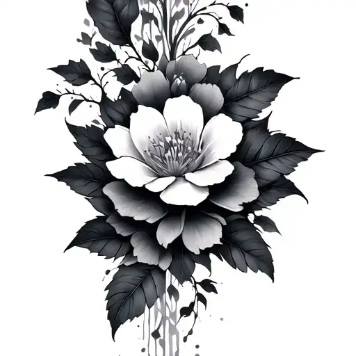 Oriental Thigh Flowers Vertical Fume Foliage