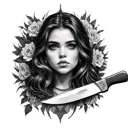 Chloe In A Knife Surrounded