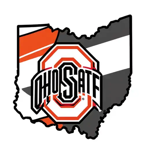 Logos Of Ohio State Buckeyes And Cleveland Browns Inside The Outline Of Ohio
