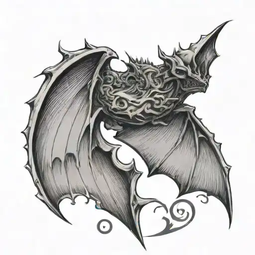 Bat Pisces Yen Yang Symbol