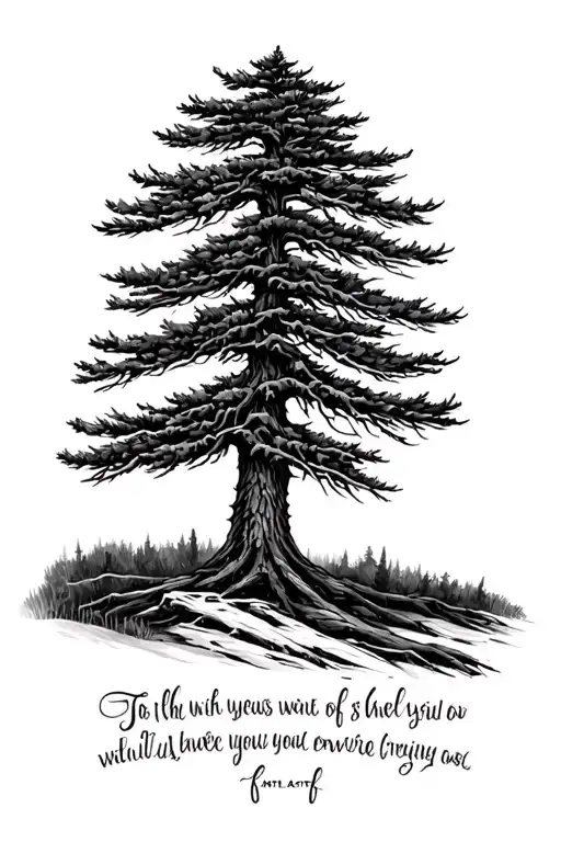 Pine Tree And Bible Verse Western