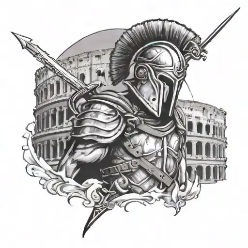 Warrior And The Colosseum