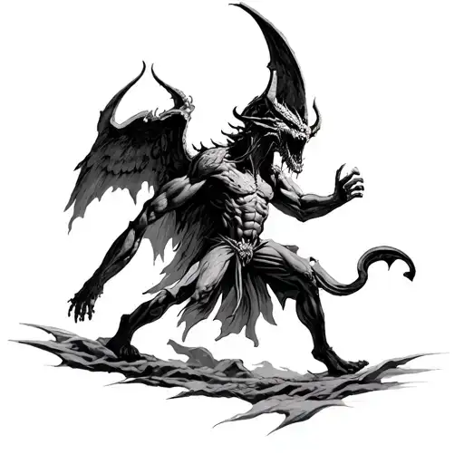 Demon Walking Into Heaven