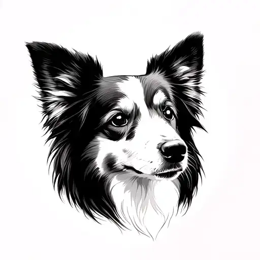Sheltie Ears Outline