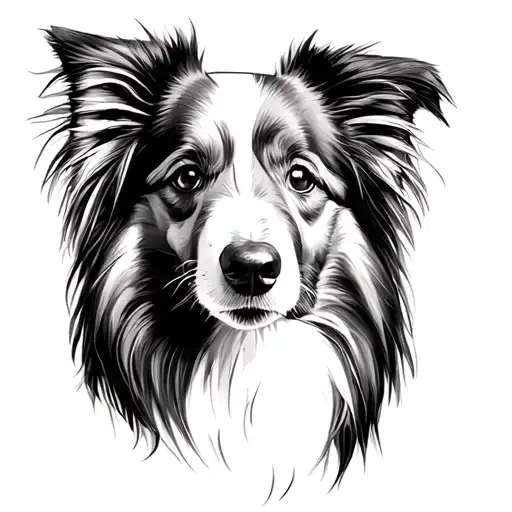 Sheltie Ears Outline