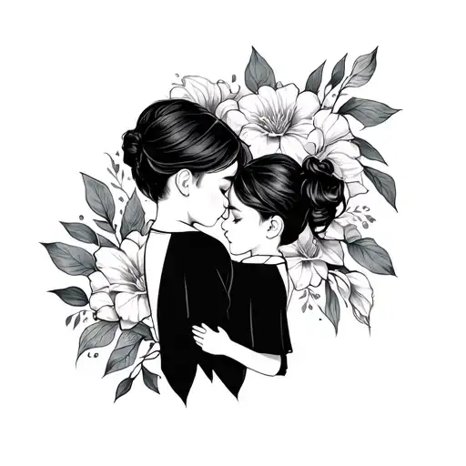 Mom And Son Tatto Idea