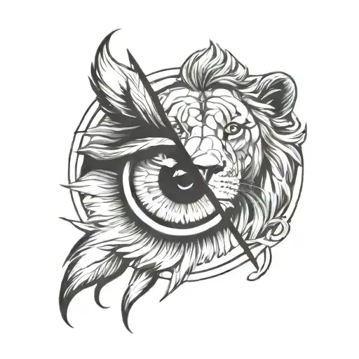 Lions Eye And Person Eye
