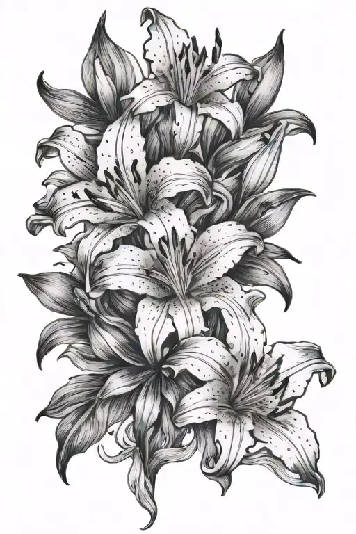 Bouquet Lily Flowers Light Shading