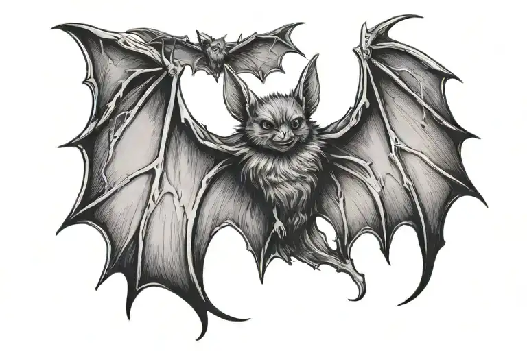 Bat Outstretched Wings