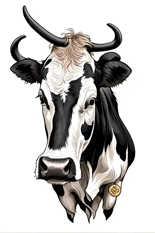 Tooled Leather Sleeve With Cow Tag