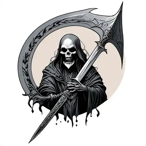 Grim Reeper Scythe Midevil Sword