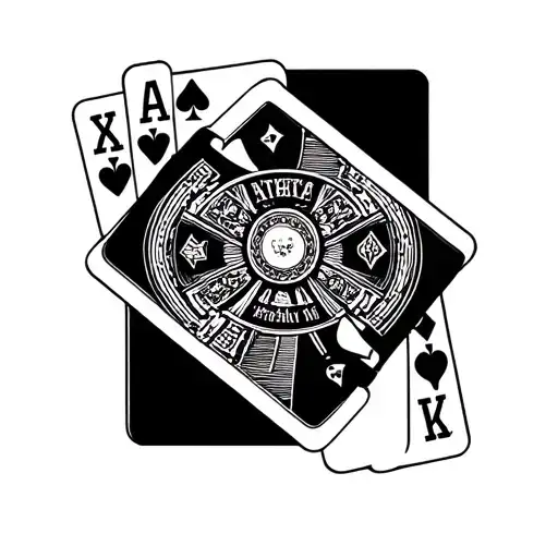 Stealers Wheel Band Tattoo With Playing Cards
