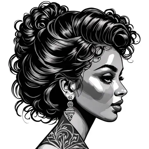 Chicago Lady Head Profile Holding