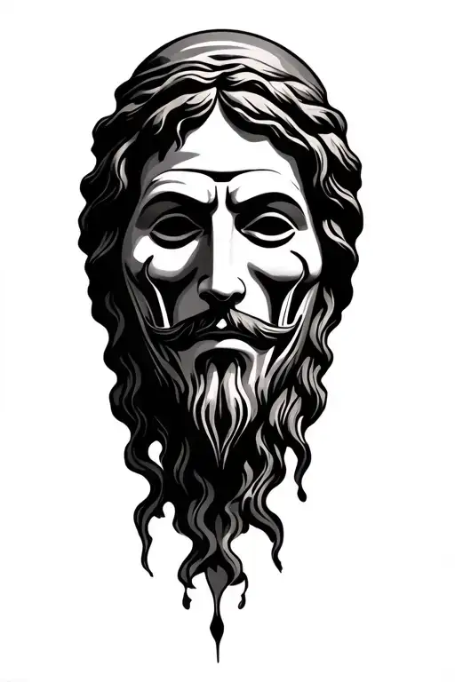 Jesus Face In The Ghostface Mask