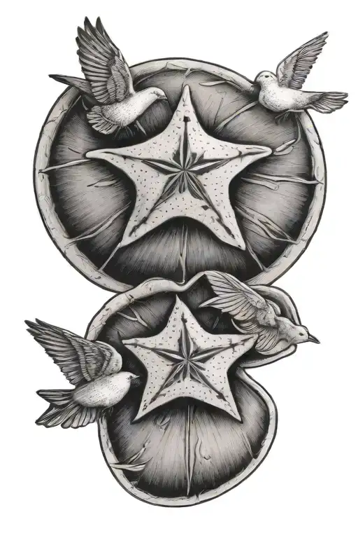 Sand Dollar And Doves