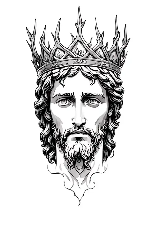 Jesus Face Thorn Crown