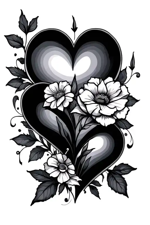 Hearts And Floral