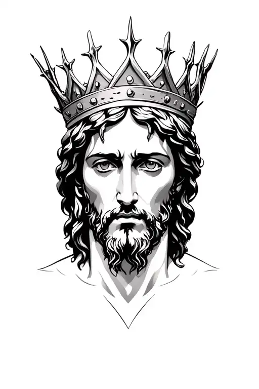 Side Jesus Face Thorn Crown