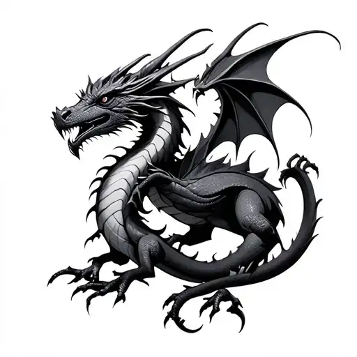 Blackwork Dragons