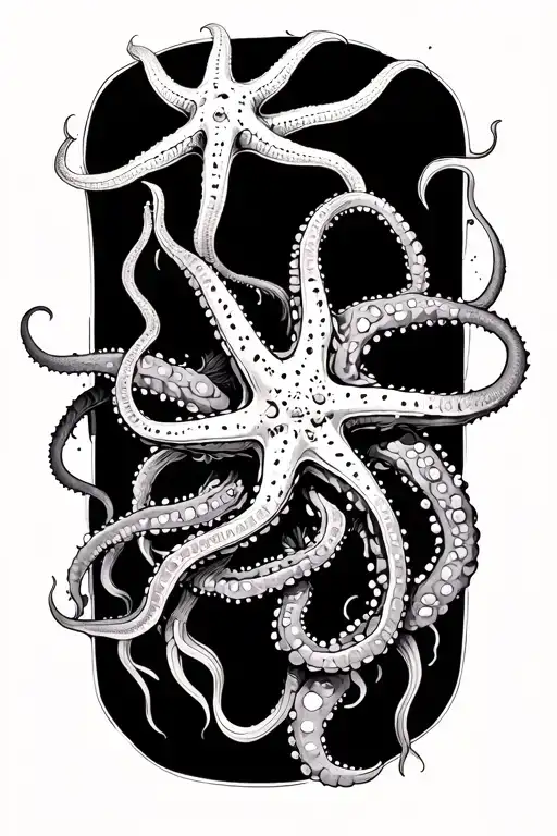 Creepy Starfish With Tenticles Forearm