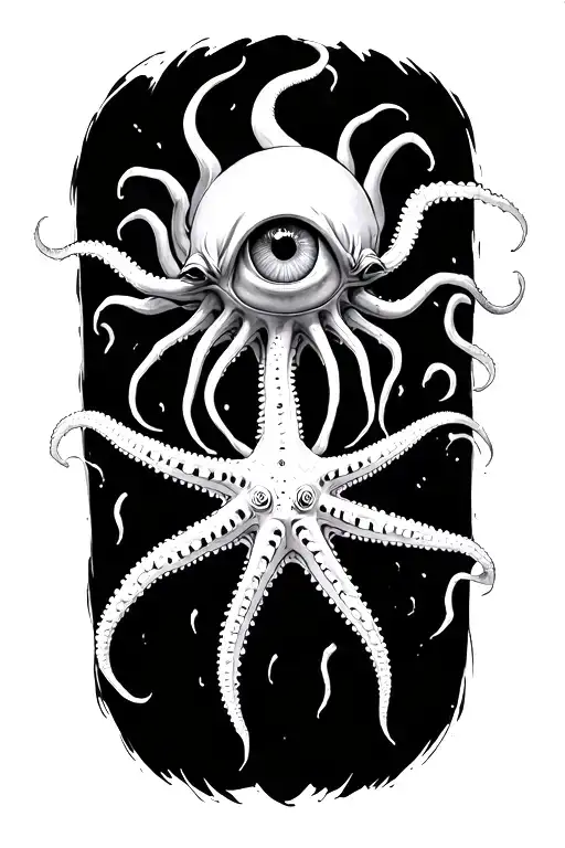 Creepy Starfish With Tenticles And An Eye In The Middle