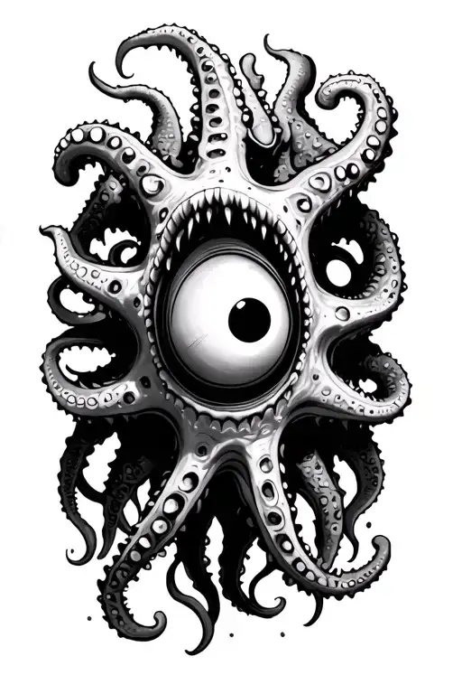 Creepy Starfish With Tenticles And An Eye In The Middle Of The Starfish