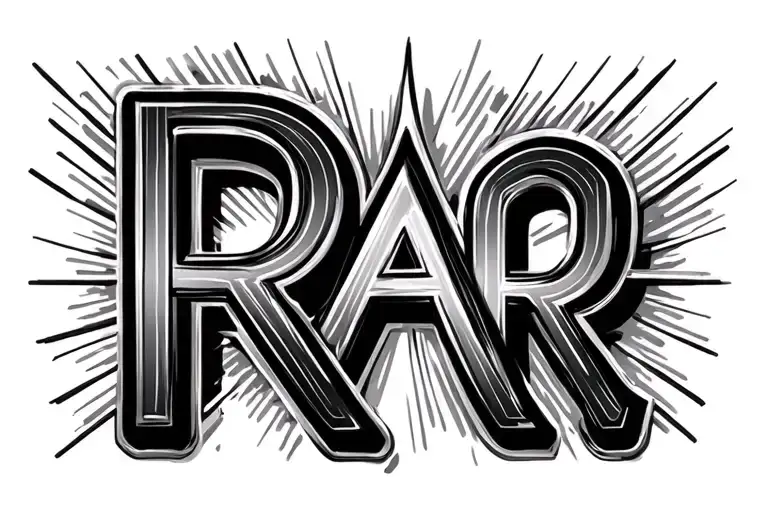 Heartbeat Line With The Letters R A R