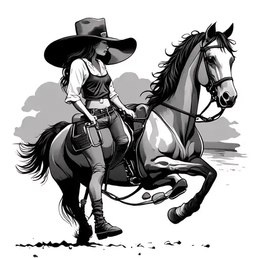 Girl Walking Away From A Life Of Rodeo