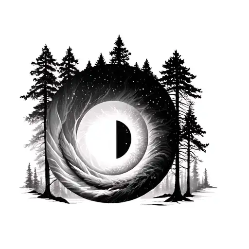 Golden Ratio Spiral With Forest Theme Bicep