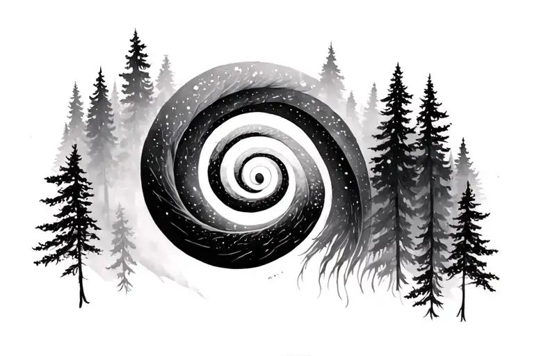 Golden Ratio Spiral With Forest Theme Bicep
