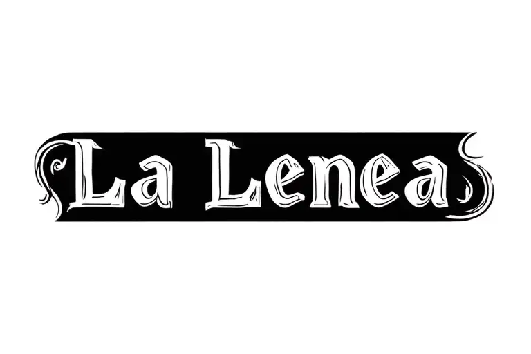 Funny La Lenea Tattoo Design