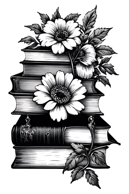 Books And Flowers