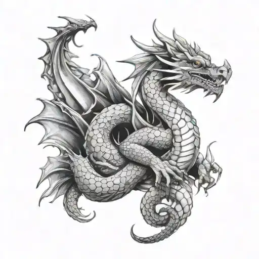 Dragon Sitting On Neck