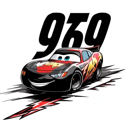 Lightning Mcqueen Red Bolt With 95