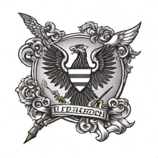 Tattoo Badge Shaped Showing The Loyalty To The Country Lebanon