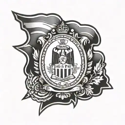 Tattoo Badge Shaped Showing The Loyalty To The Country Lebanon