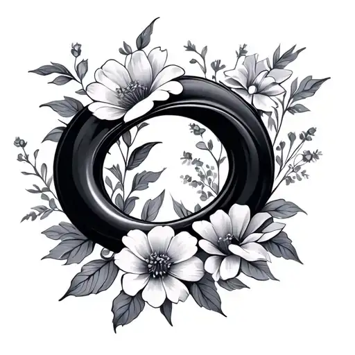 Infinity Symbol With Flowers