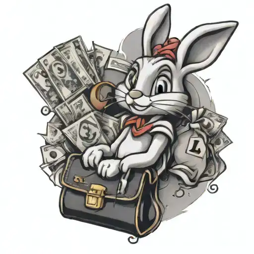 Lola Bunny With A Bag Of Money