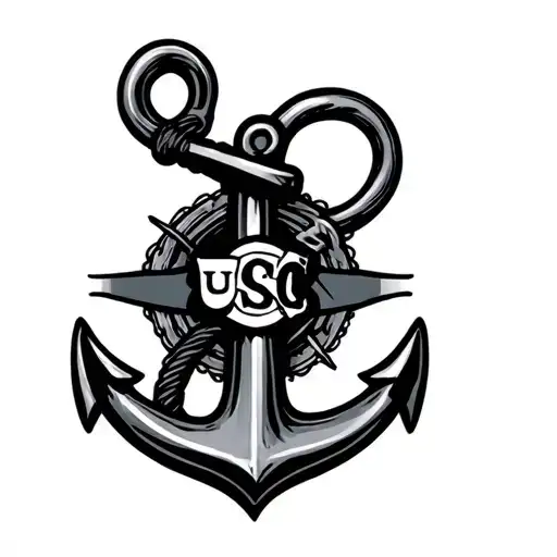 Anchor With Uscg Written