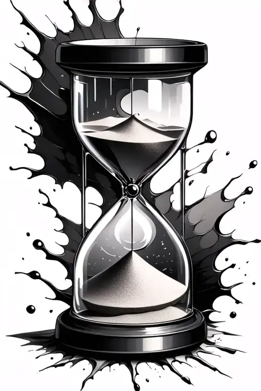 Shattering Hour Glass With Sand