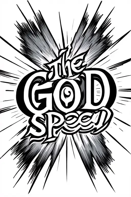 The Word God Speed With Light Rays Coming