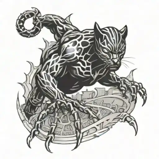 Spider Crawling Black Panther
