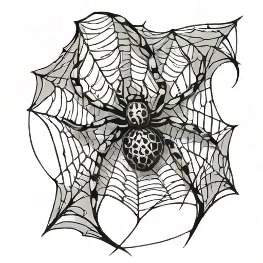 Spider Weaving A Web