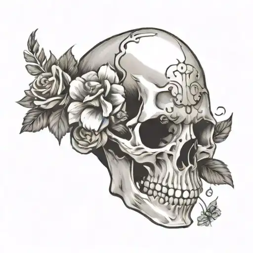 Animal Skulls And Flowers Wrapped