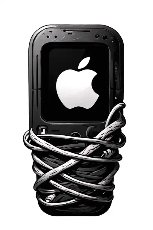 Apple 2 Computer With Wires Wrapping Down The Arm Band