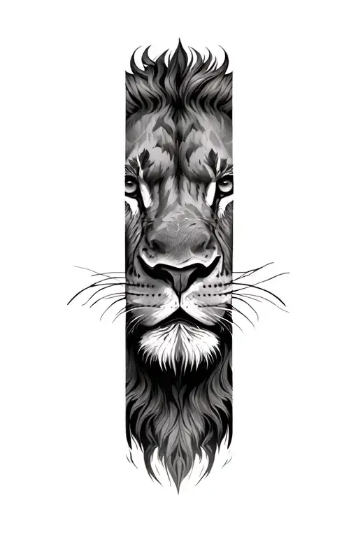 Lioness Face Tattoo On Ring Finger