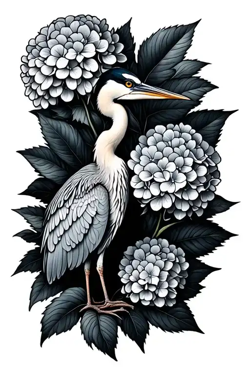 Blue Heron Hydrangea Flower With Suzanne