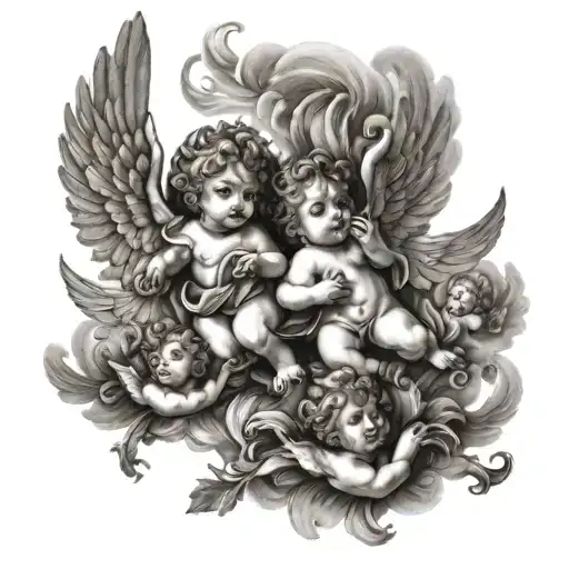 Cherubs Flying